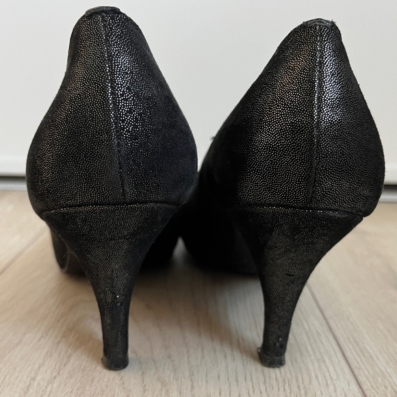 Shimmery black peep toe heels - Aldo size 40 - Picture 7 of 13